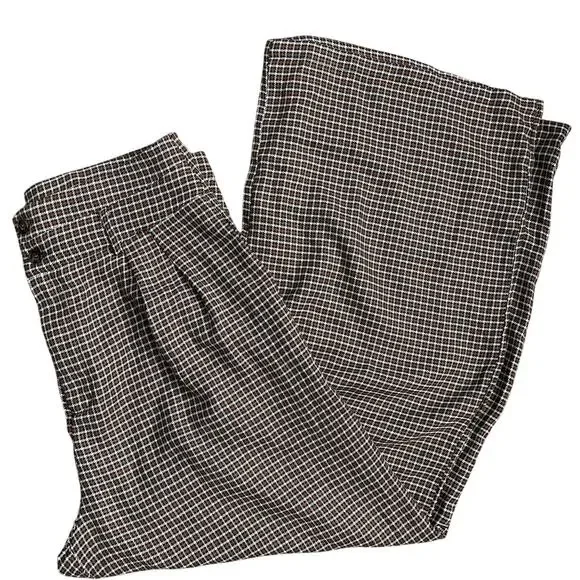 CIDER Preppy Houndstooth High Waist Wide Leg Trousers Size XL - Picture 10 of 12